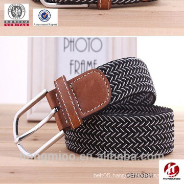 2015 new style elastic braided fashion belt for ladies